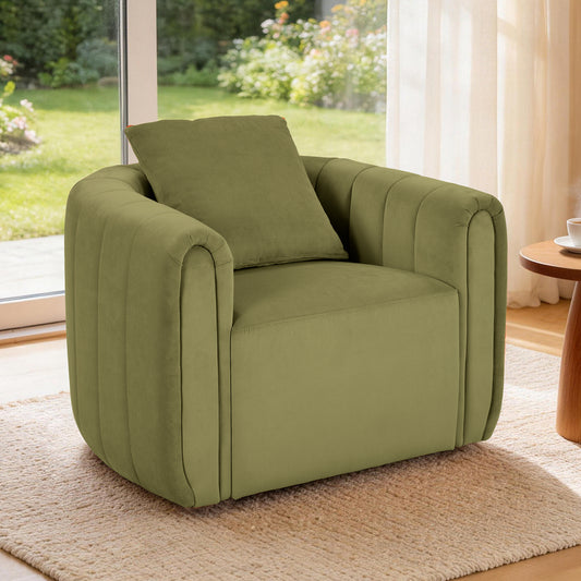 ANJ Swivel Accent Chair, Modern Velvet Living Room Chair